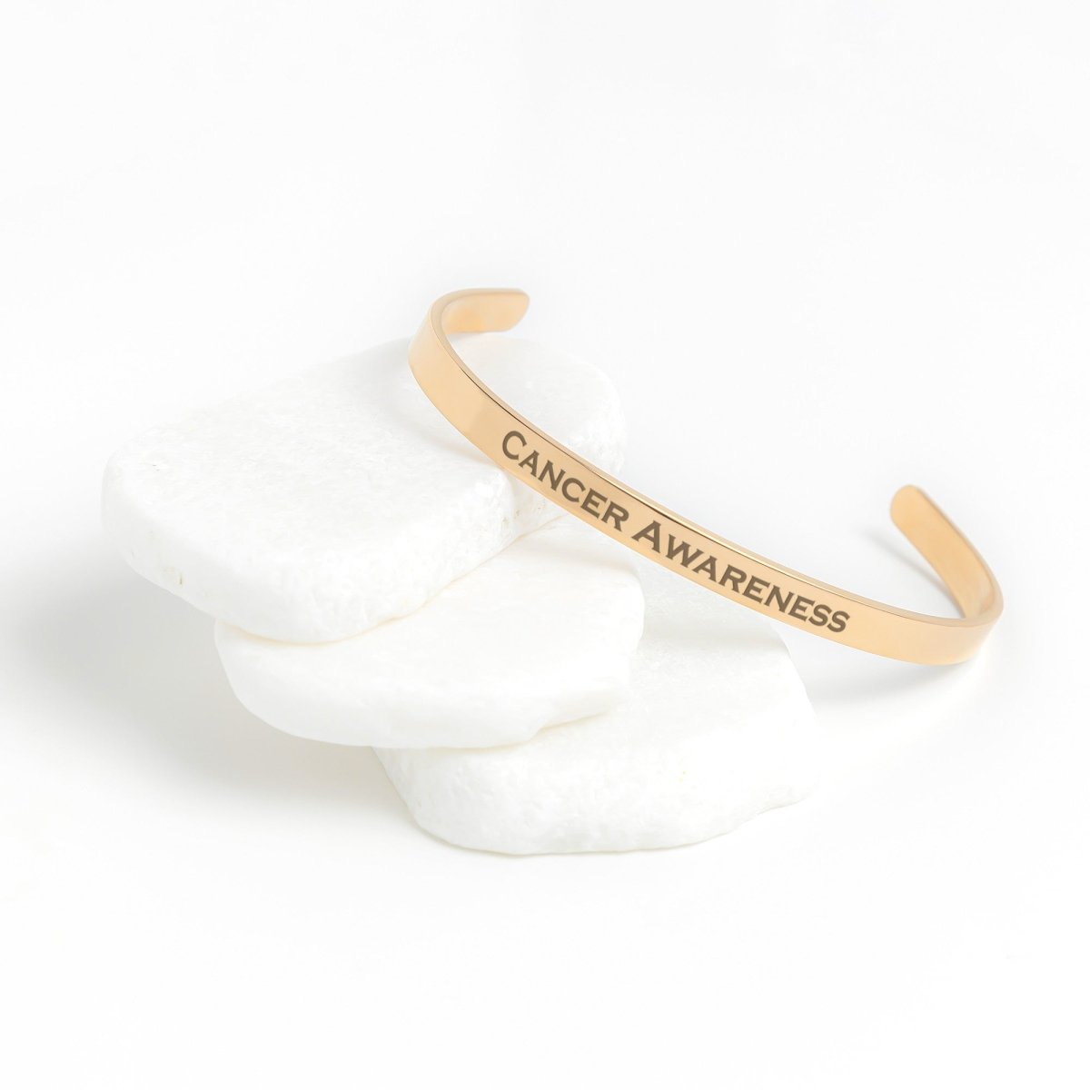 Personalized Cancer Awareness Cuff Bracelet - BluSparkle