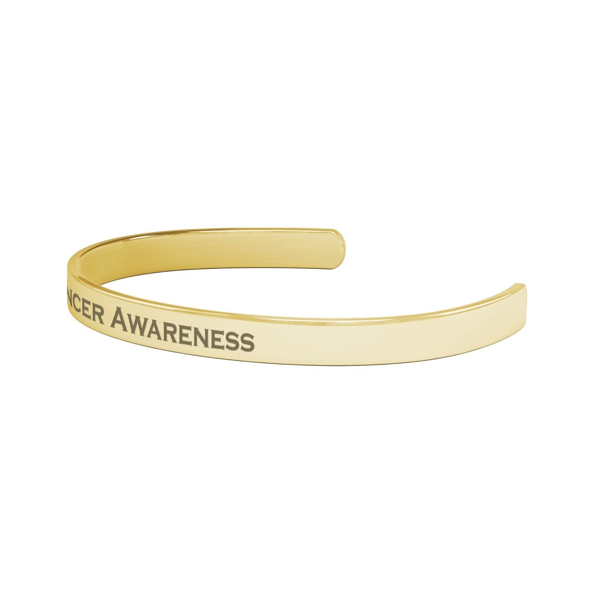 Personalized Cancer Awareness Cuff Bracelet - BluSparkle