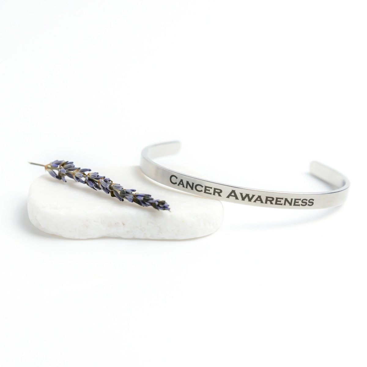 Personalized Cancer Awareness Cuff Bracelet - BluSparkle