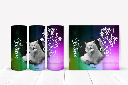 Personalized Cat Mom Tumblers and Water Bottles - BluSparkle