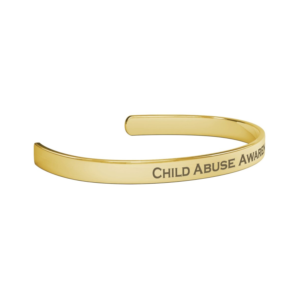 Personalized Child Abuse Awareness Cuff Bracelet - BluSparkle