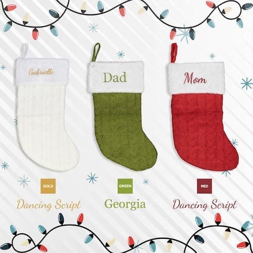 Personalized Holiday Stocking - BluSparkle