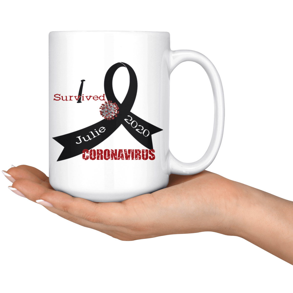 Personalized "I Survived" Coronavirus Mug - BluSparkle