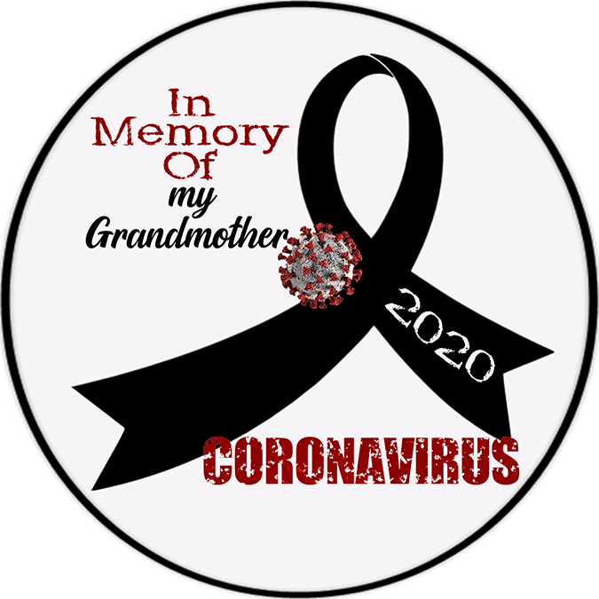 Personalized "In Memory Of" Coronavirus 4.5" Round Magnet - BluSparkle