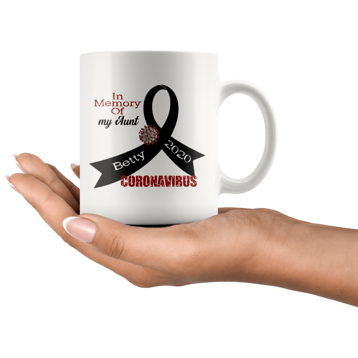 Personalized "In Memory Of" Coronavirus Mug - BluSparkle