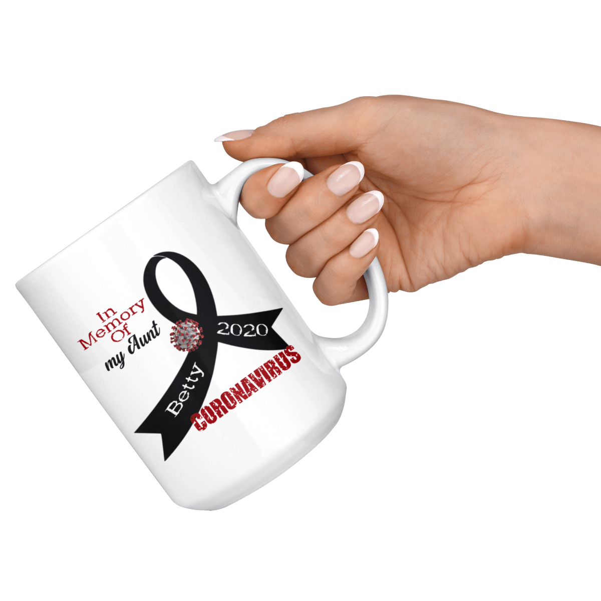 Personalized "In Memory Of" Coronavirus Mug - BluSparkle