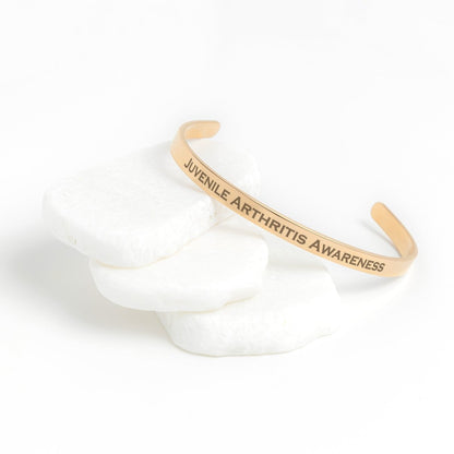 Personalized Juvenile Arthritis Awareness Cuff Bracelet - BluSparkle