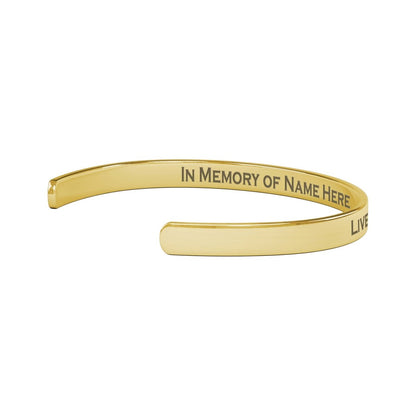 Personalized Liver Cancer Awareness Cuff Bracelet - BluSparkle