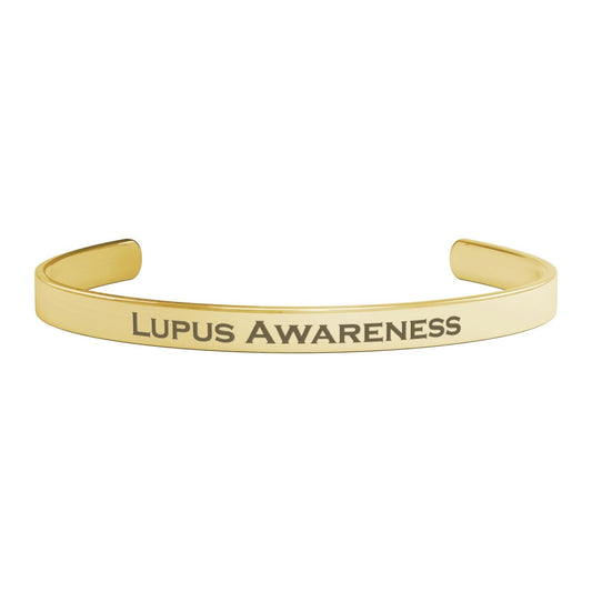 Personalized Lupus Awareness Cuff Bracelet - BluSparkle