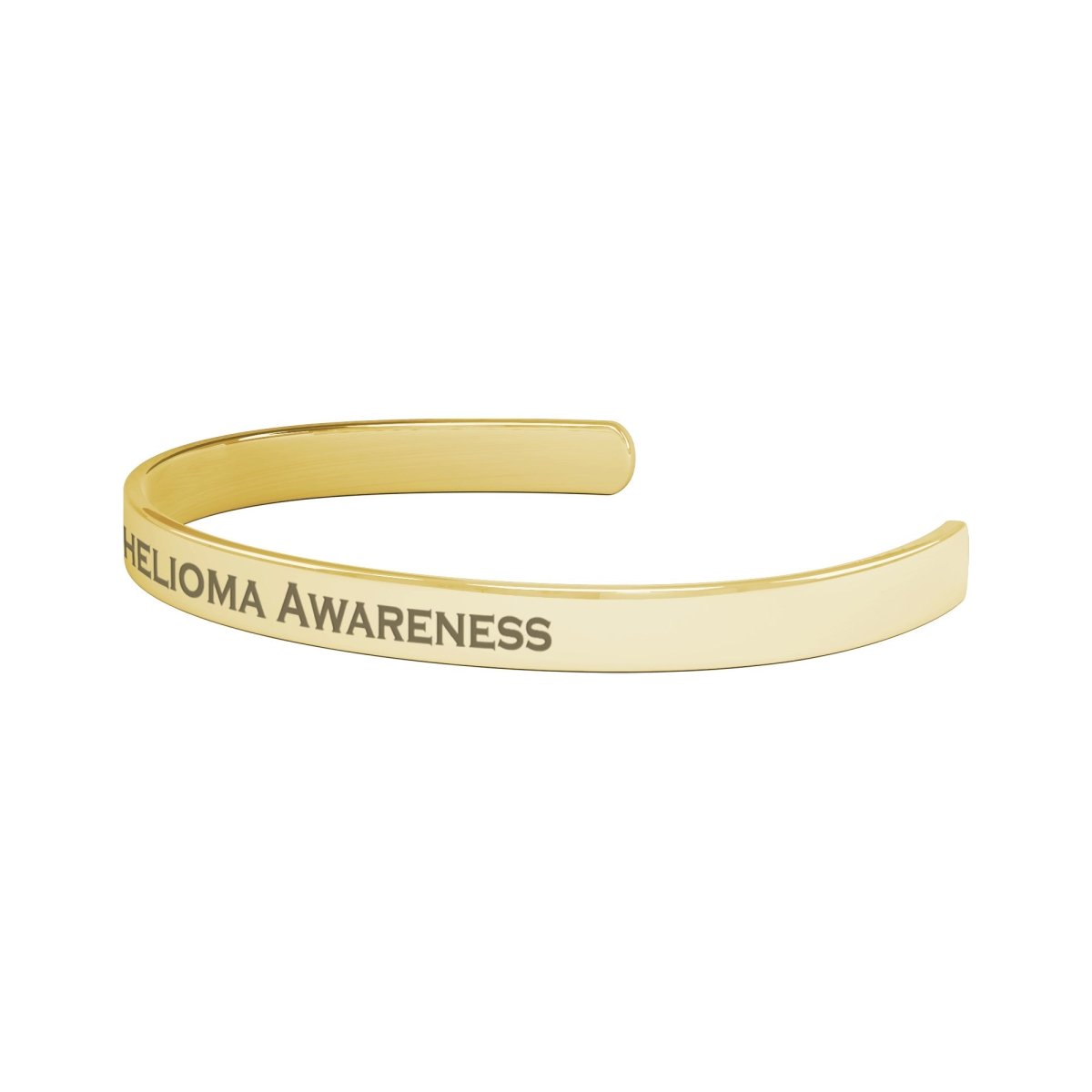 Personalized Mesothelioma Awareness Cuff Bracelet - BluSparkle