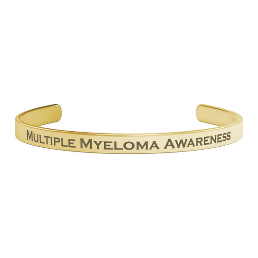 Personalized Multiple Myeloma Awareness Cuff Bracelet - BluSparkle