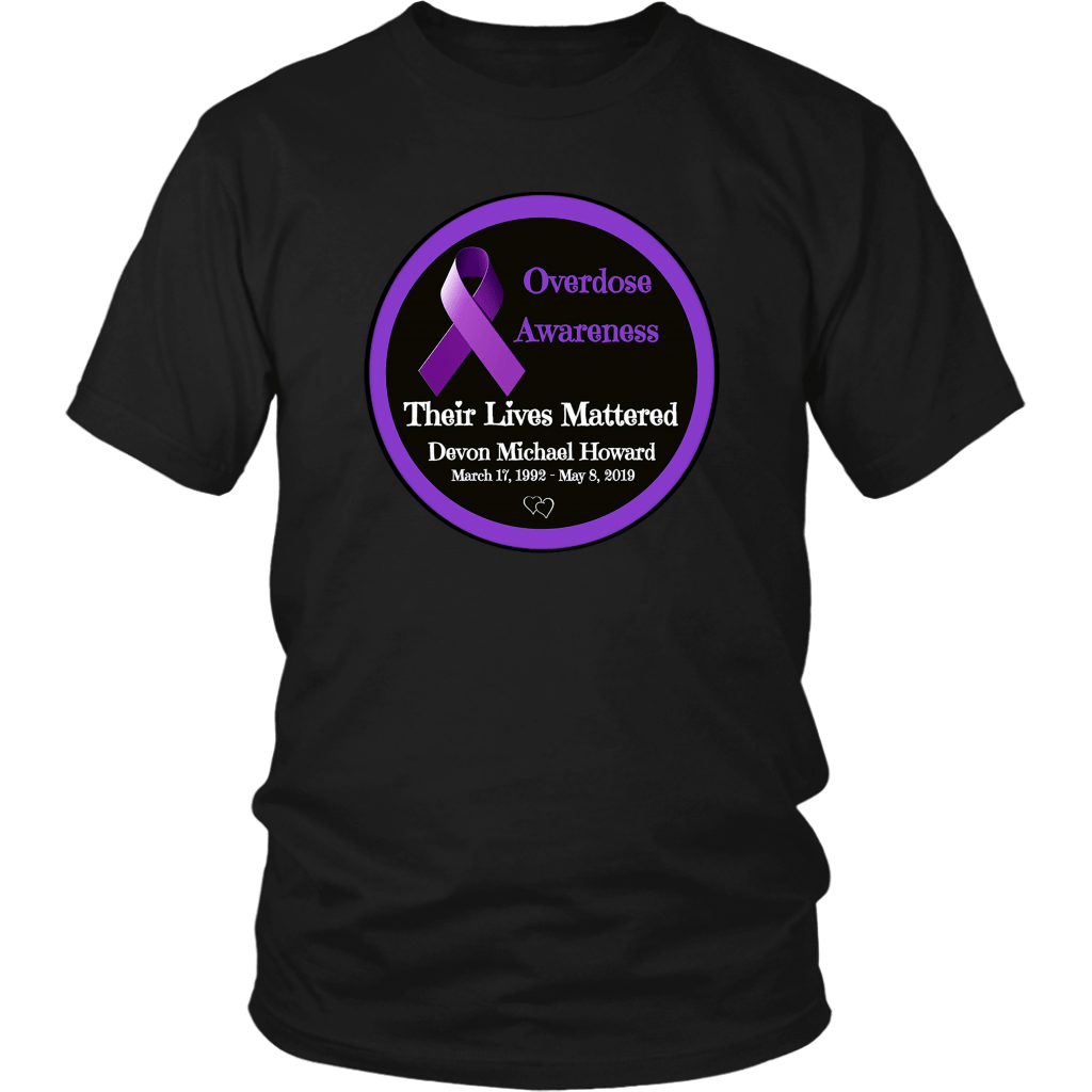 Personalized 'Overdose Awareness: Their Lives Mattered' Unisex T-Shirt - BluSparkle