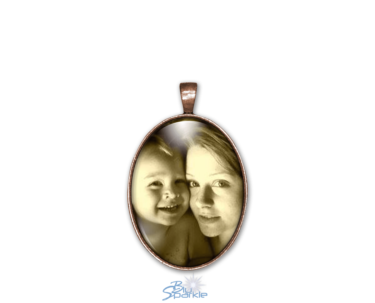 Personalized Photo Oval Pendants - BluSparkle