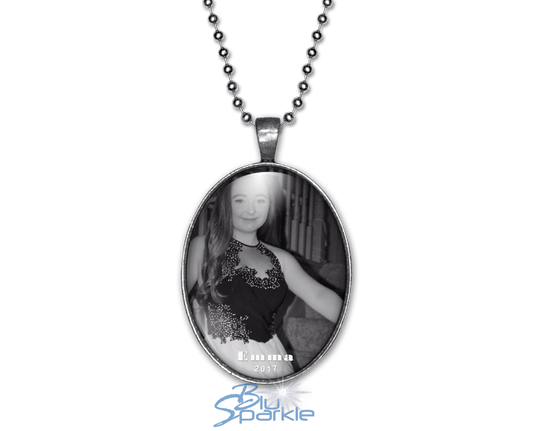 Personalized Photo Oval Pendants - BluSparkle