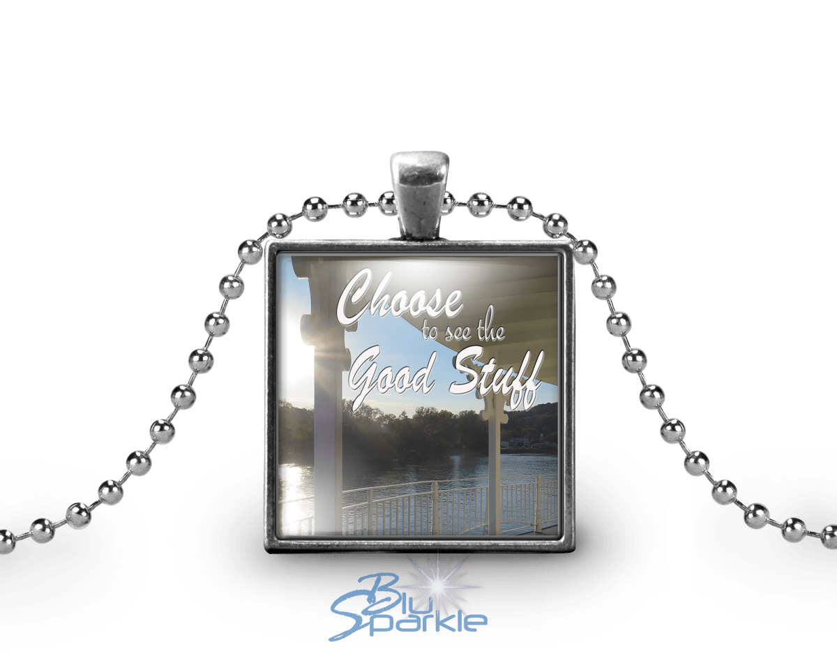 Personalized Photo Square Pendants - BluSparkle