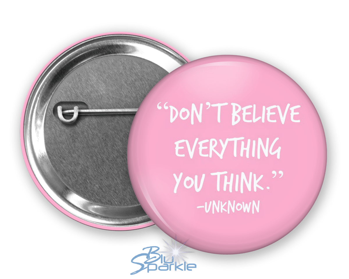 Personalized Quote Pinback Buttons - BluSparkle