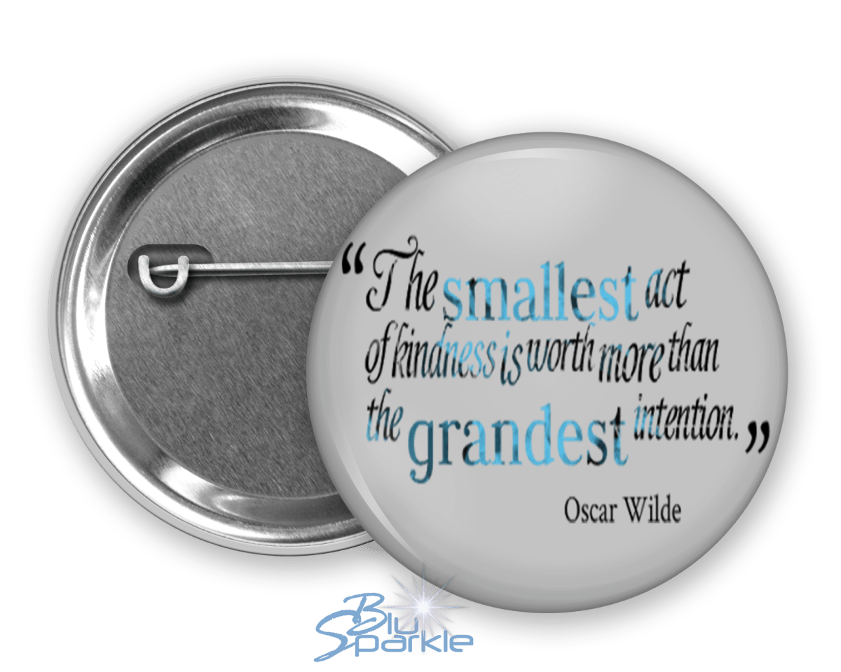 Personalized Quote Pinback Buttons - BluSparkle