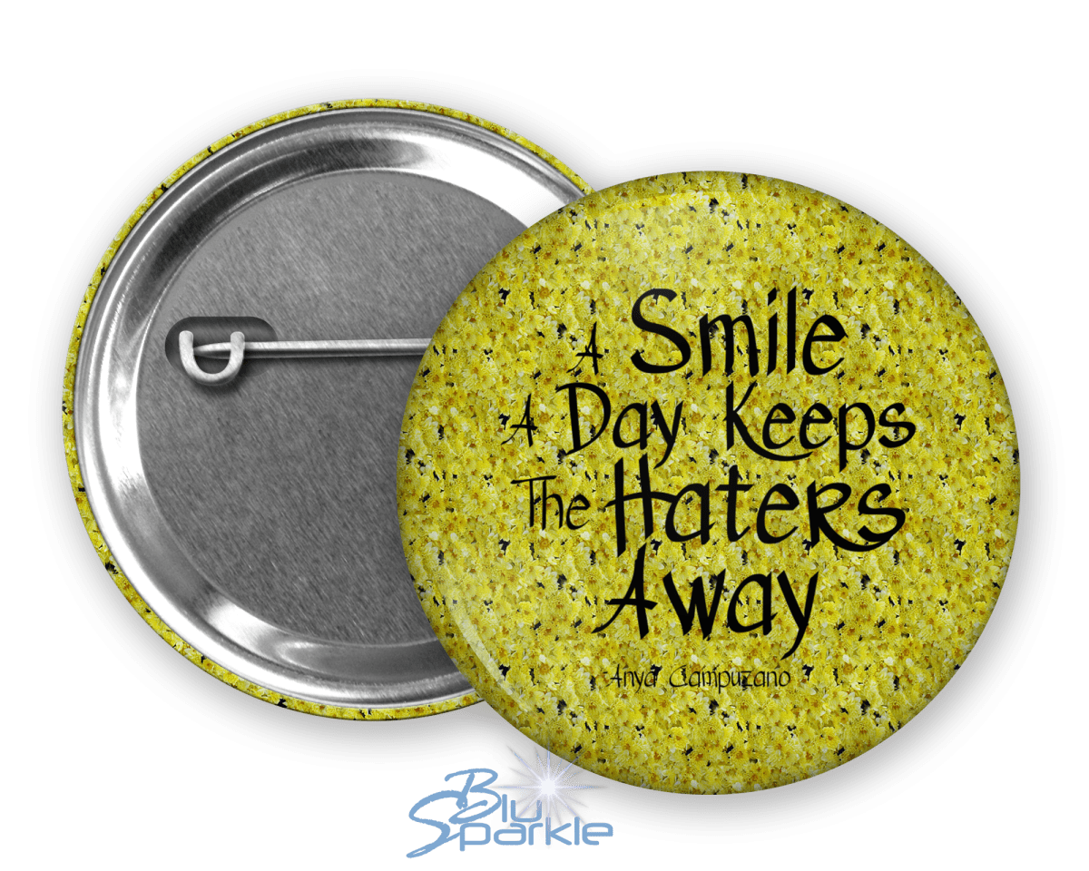 Personalized Quote Pinback Buttons - BluSparkle