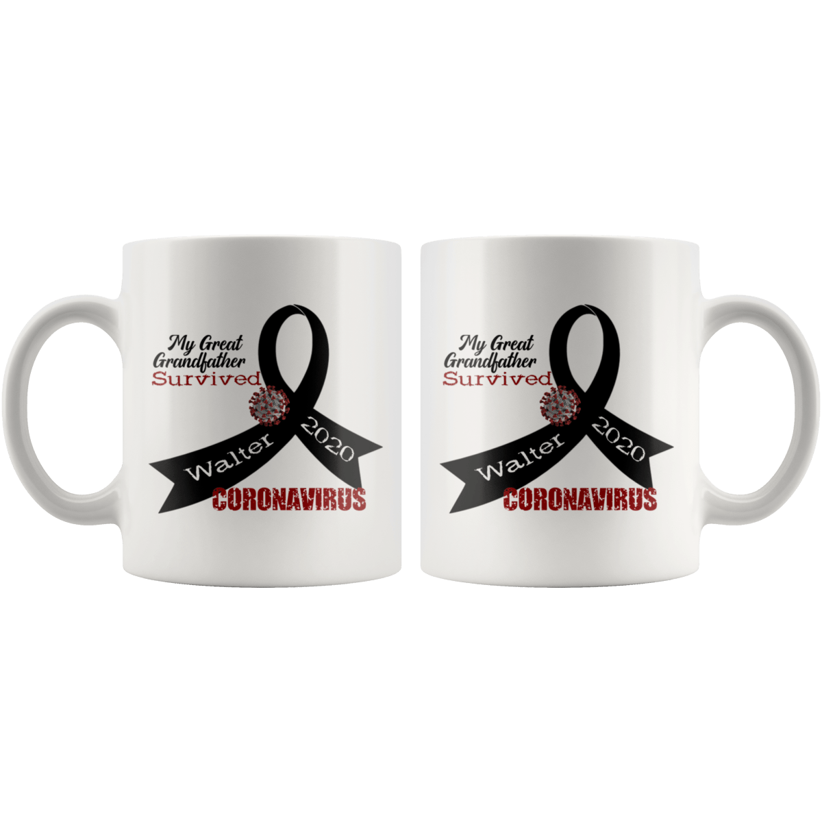 Personalized Survived Coronavirus Mug - BluSparkle