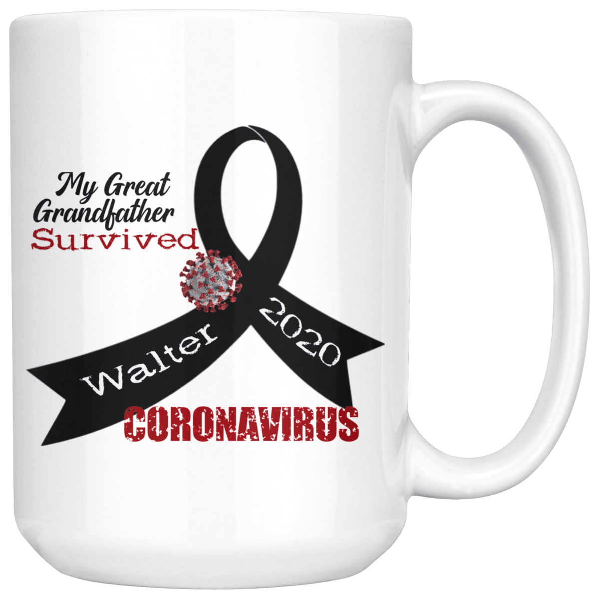 Personalized Survived Coronavirus Mug - BluSparkle