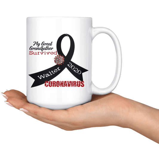 Personalized Survived Coronavirus Mug - BluSparkle