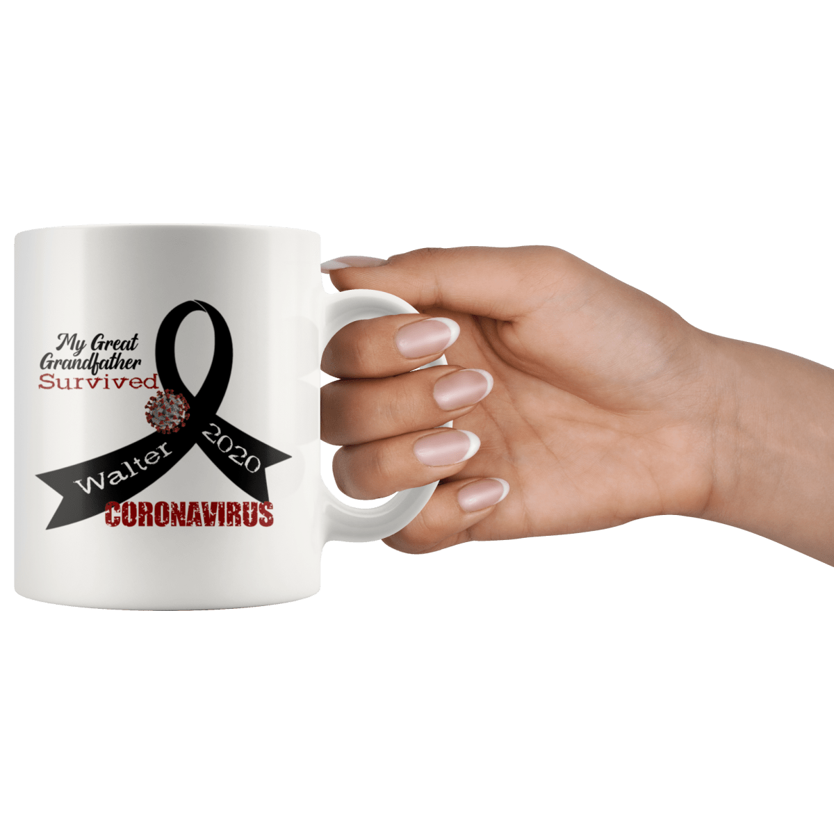 Personalized Survived Coronavirus Mug - BluSparkle