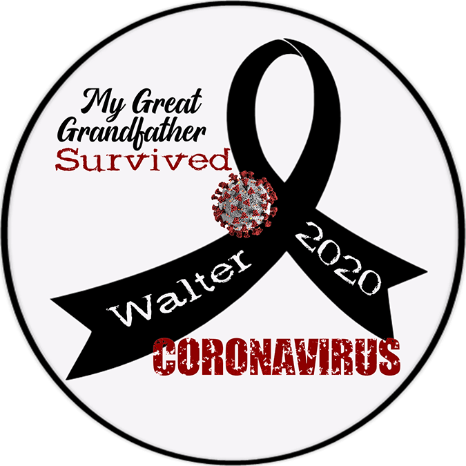 Personalized Survived Coronavirus Sticker - BluSparkle