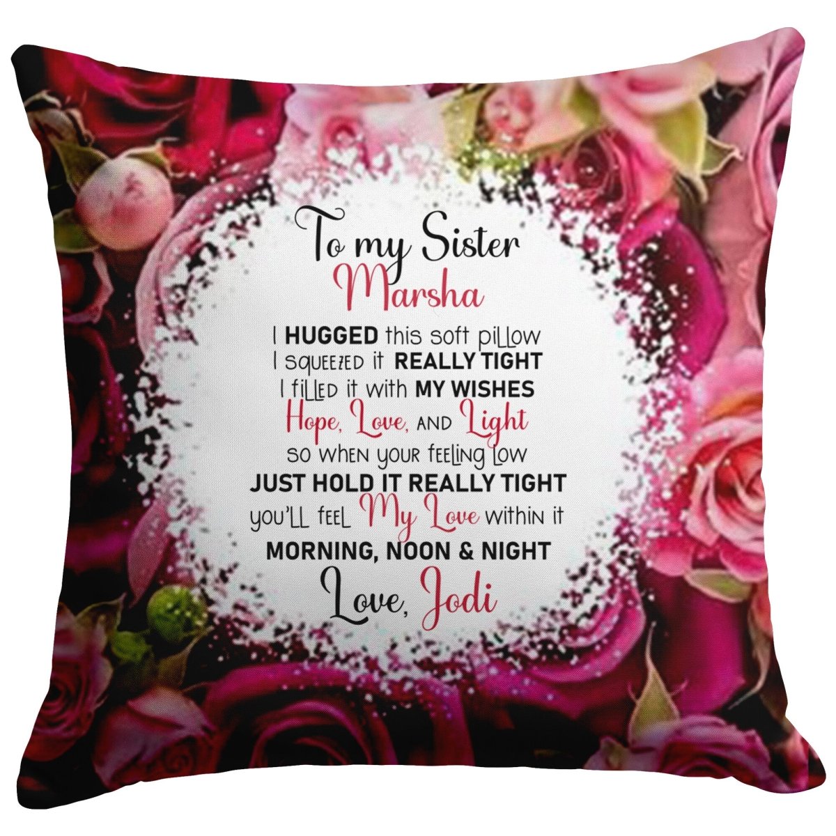 Personalized To My Sister Pillow - BluSparkle