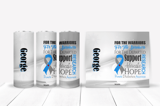 Promote Diabetes Awareness Tumblers and Water Bottles - BluSparkle