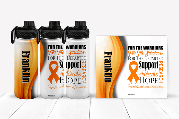 Promote Leukemia Awareness Tumblers and Water Bottles - BluSparkle