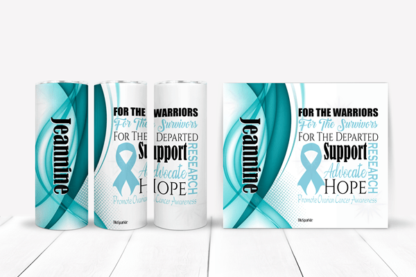 Promote Ovarian Cancer Awareness Tumblers and Water Bottles - BluSparkle