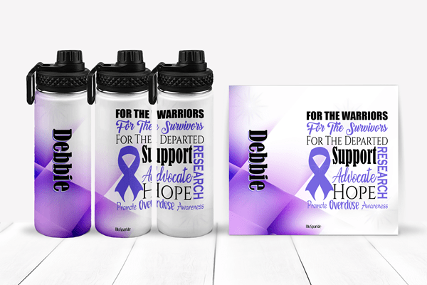 Promote Overdose Awareness Tumblers and Water Bottles - BluSparkle