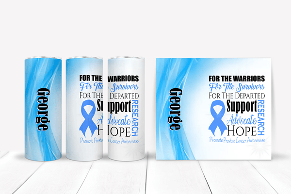 Promote Prostrate Cancer Awareness Tumblers and Water Bottles - BluSparkle