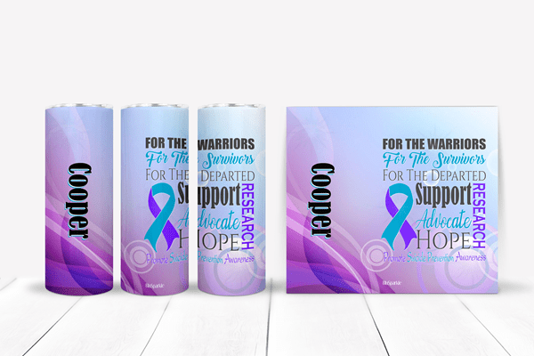 Promote Suicide Prevention Awareness Tumblers and Water Bottles - BluSparkle