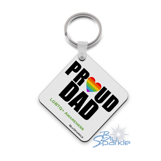 Proud Dad Awareness Key Chain - BluSparkle