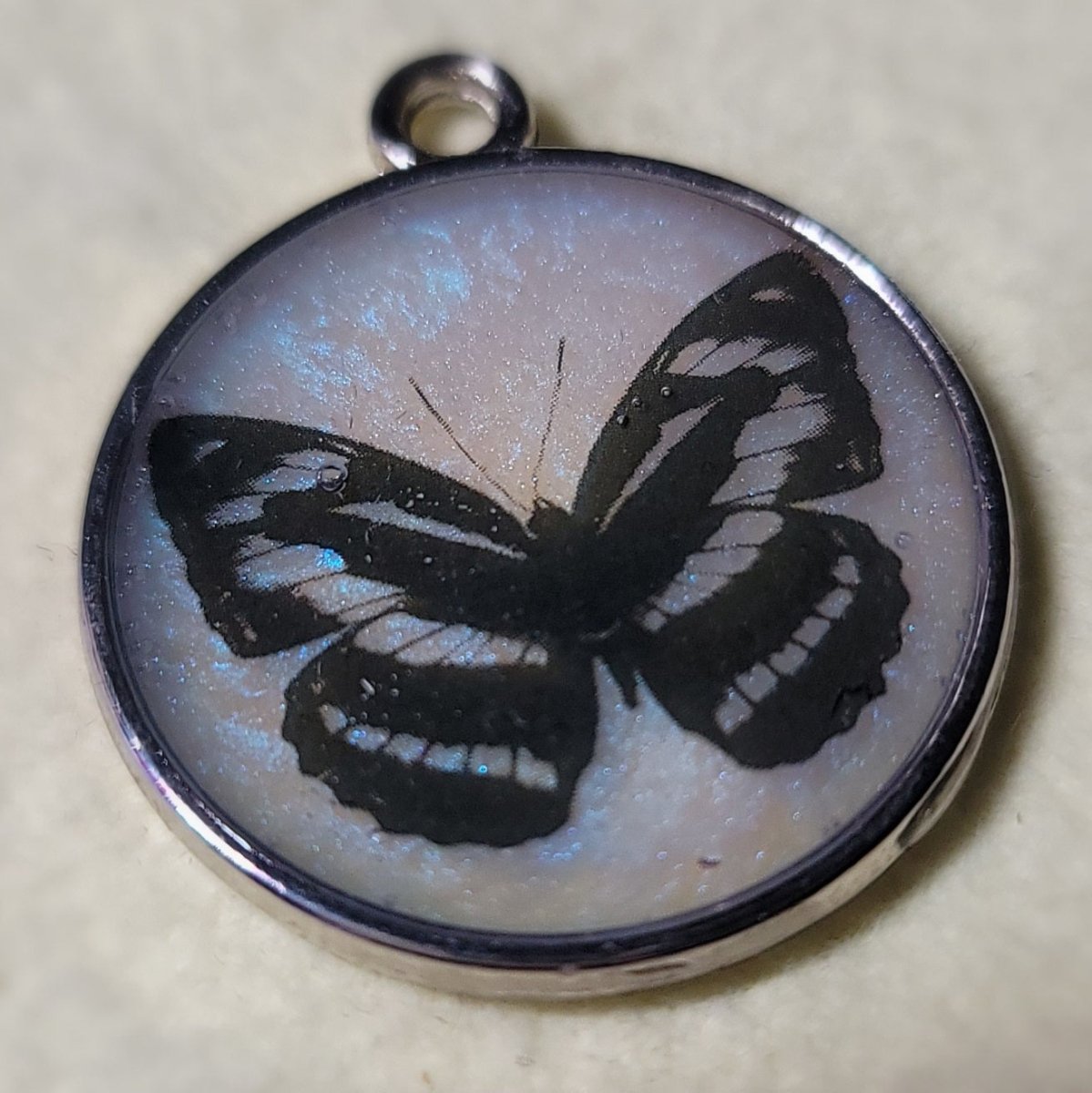 Shimmer Butterfly Pendant Charm - BluSparkle