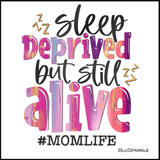 Sleep Deprived But Still Alive 3.5" Square Wise Expression Magnet - BluSparkle