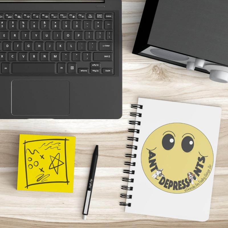 Smiley Face Spiral Notebook - BluSparkle