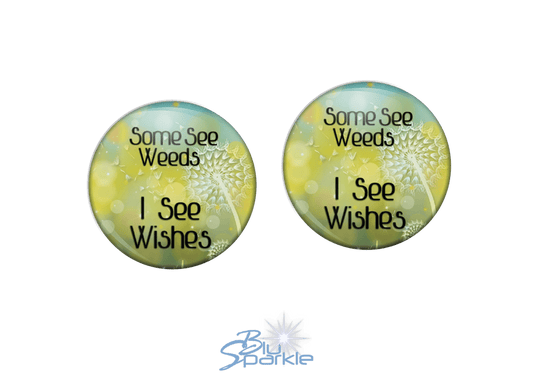 Some See Weeds, I See Wishes - Earrings - BluSparkle