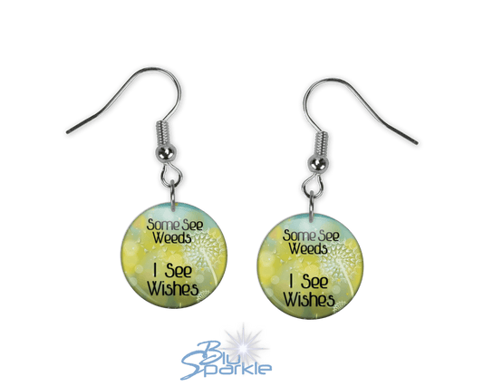 Some See Weeds, I See Wishes - Earrings - BluSparkle