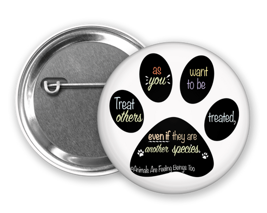 Special Paw Print Pinback Button - BluSparkle