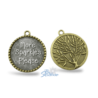 Stay Focused and Extra Sparkly - Round Pendants - BluSparkle