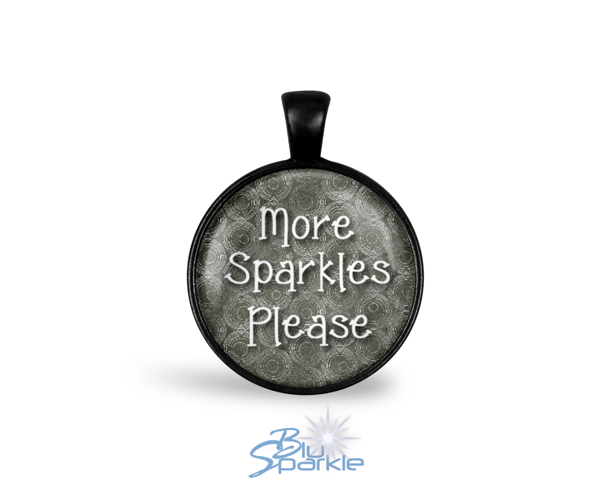 Stay Focused and Extra Sparkly - Round Pendants - BluSparkle