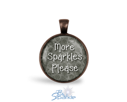 Stay Focused and Extra Sparkly - Round Pendants - BluSparkle