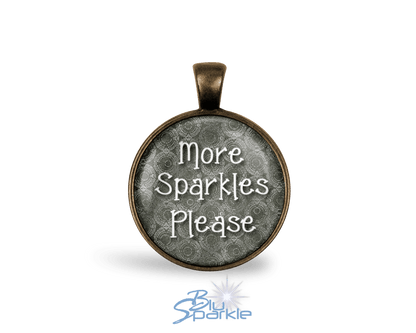 Stay Focused and Extra Sparkly - Round Pendants - BluSparkle