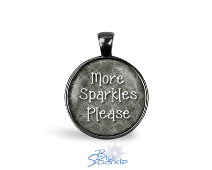 Stay Focused and Extra Sparkly - Round Pendants - BluSparkle