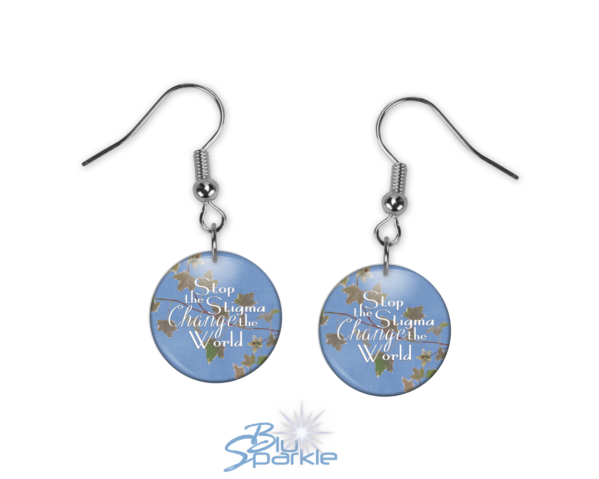 Stop the Stigma, Change the World - Earrings - BluSparkle