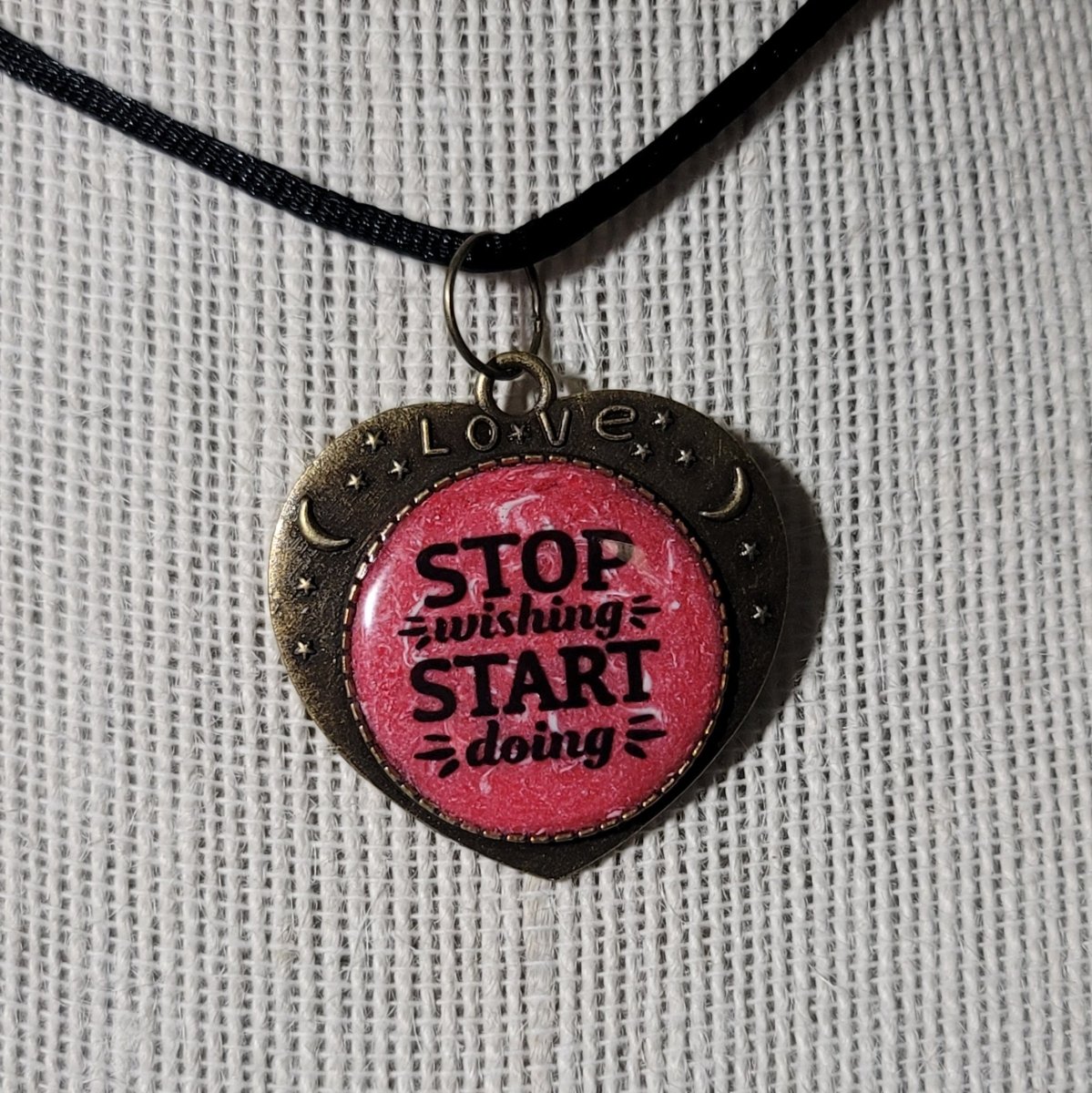 Stop Wishing, Start Doing Pendant Charm - BluSparkle