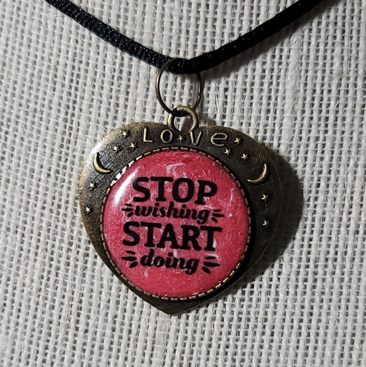 Stop Wishing, Start Doing Pendant Charm - BluSparkle