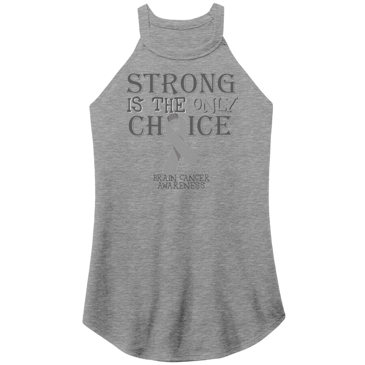 Strong is the Only Choice - Brain Cancer Awareness T-Shirt, Hoodie, Tank - BluSparkle